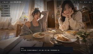 Cinematic Breakfast Dating Sim UI