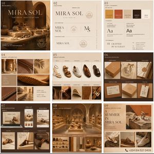 Luxury Footwear Brand Identity Board