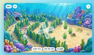 Cute Underwater Mermaid Puppy Game UI