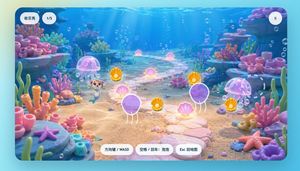 Cute Mermaid Puppy Underwater Game Screen