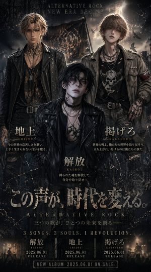 Dark Japanese Alt-Rock Poster