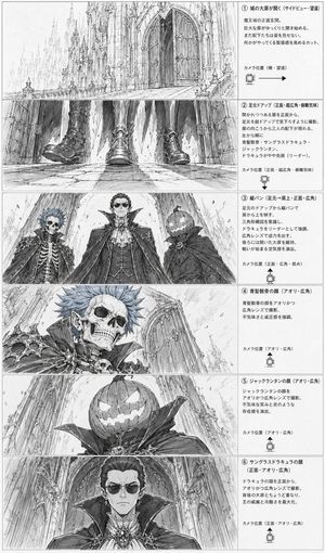Gothic Villain Storyboard Sheet