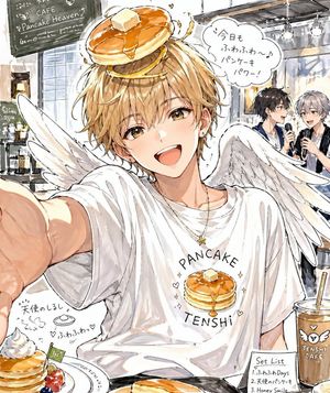 Pancake Angel Idol Café Selfie