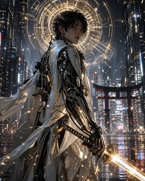 Cyberpunk Izanagi Divine Warrior