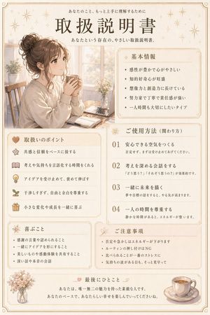 Japanese Personality Manual Poster