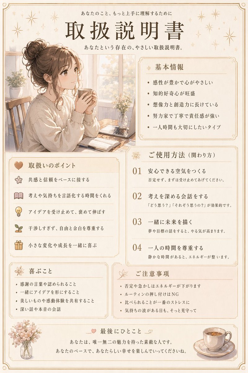 Japanese Personality Manual Poster