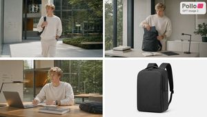 Four-Panel Backpack Lifestyle Ad