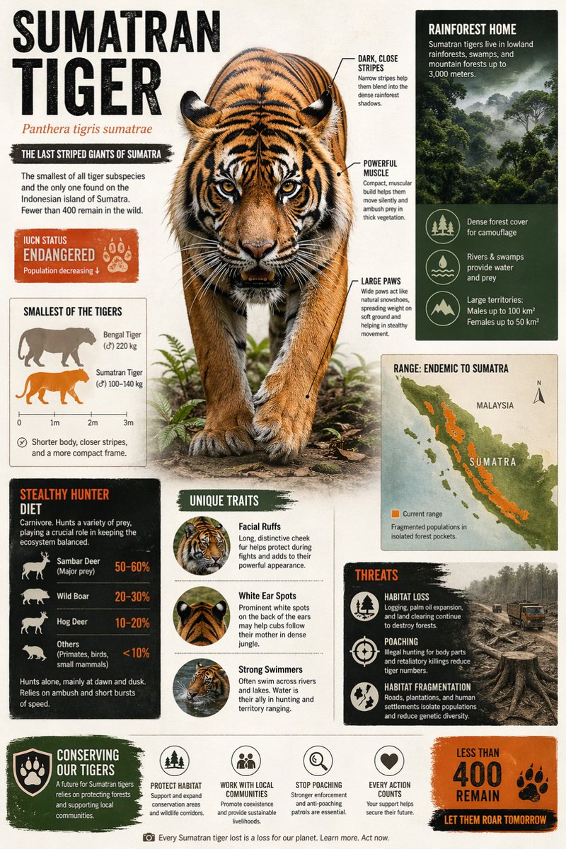Sumatran Tiger Conservation Infographic