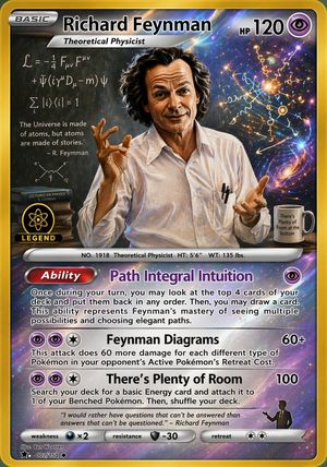 Richard Feynman Psychic Trading Card