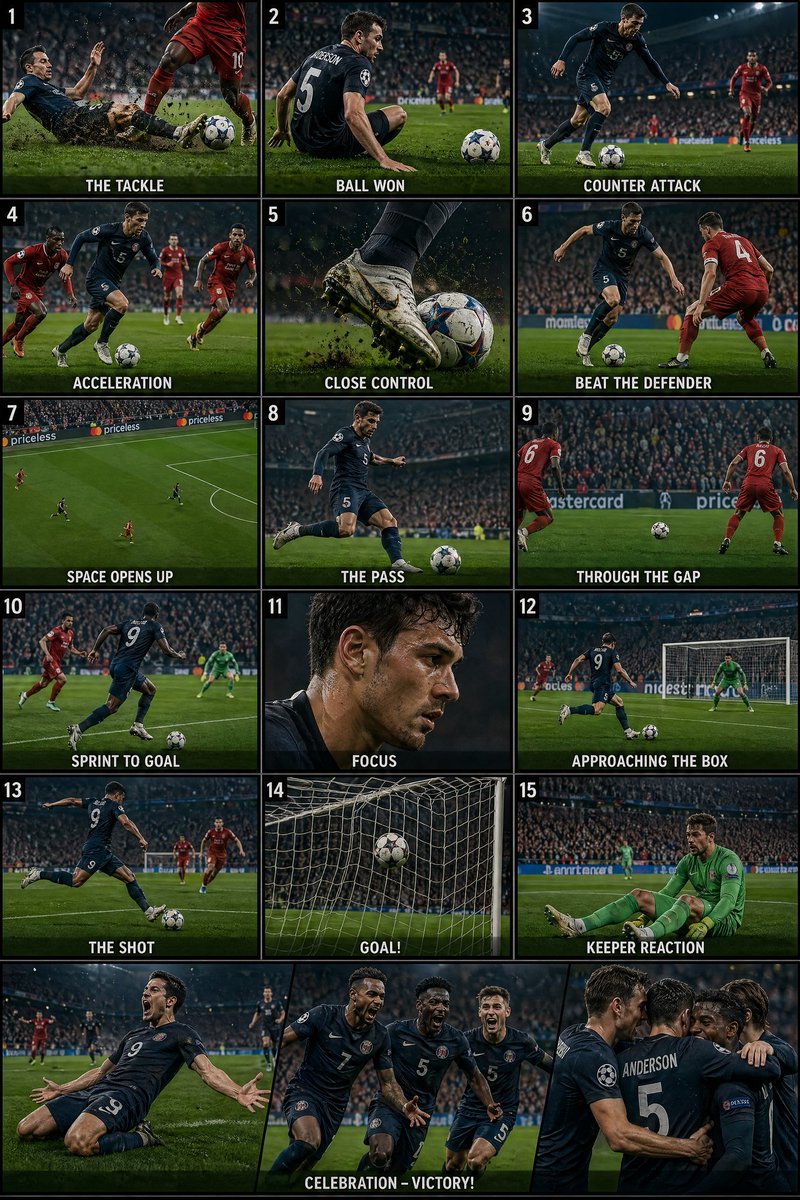 Cinematic Soccer Storyboard Prompt