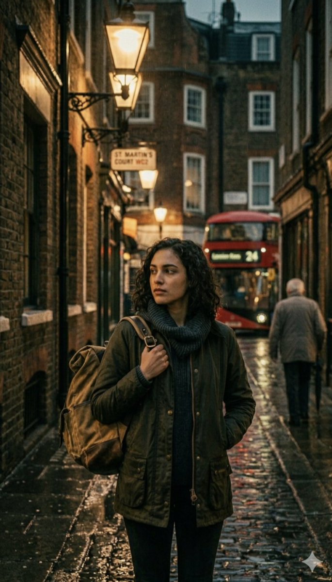 Sample output image for Cinematic London Rain Street Photography