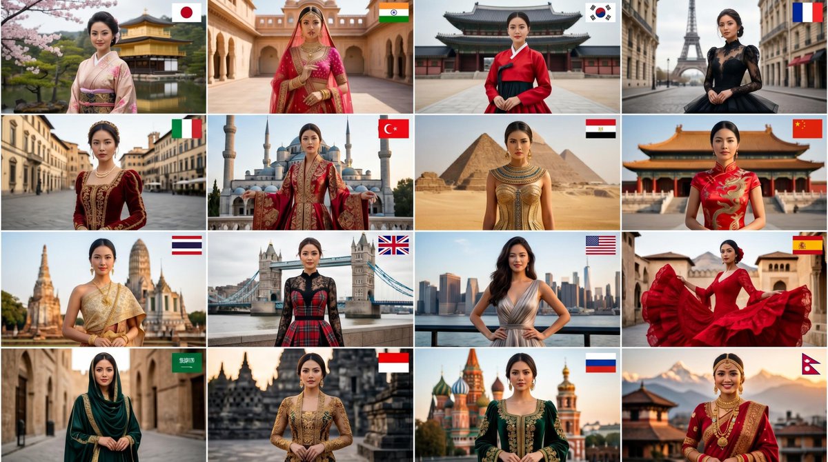 Sample output image for Global High-Fashion Couture Collage