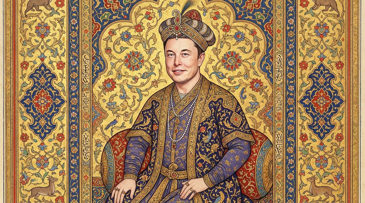 Sample output image for Safavid-Era Persian Miniature Portrait