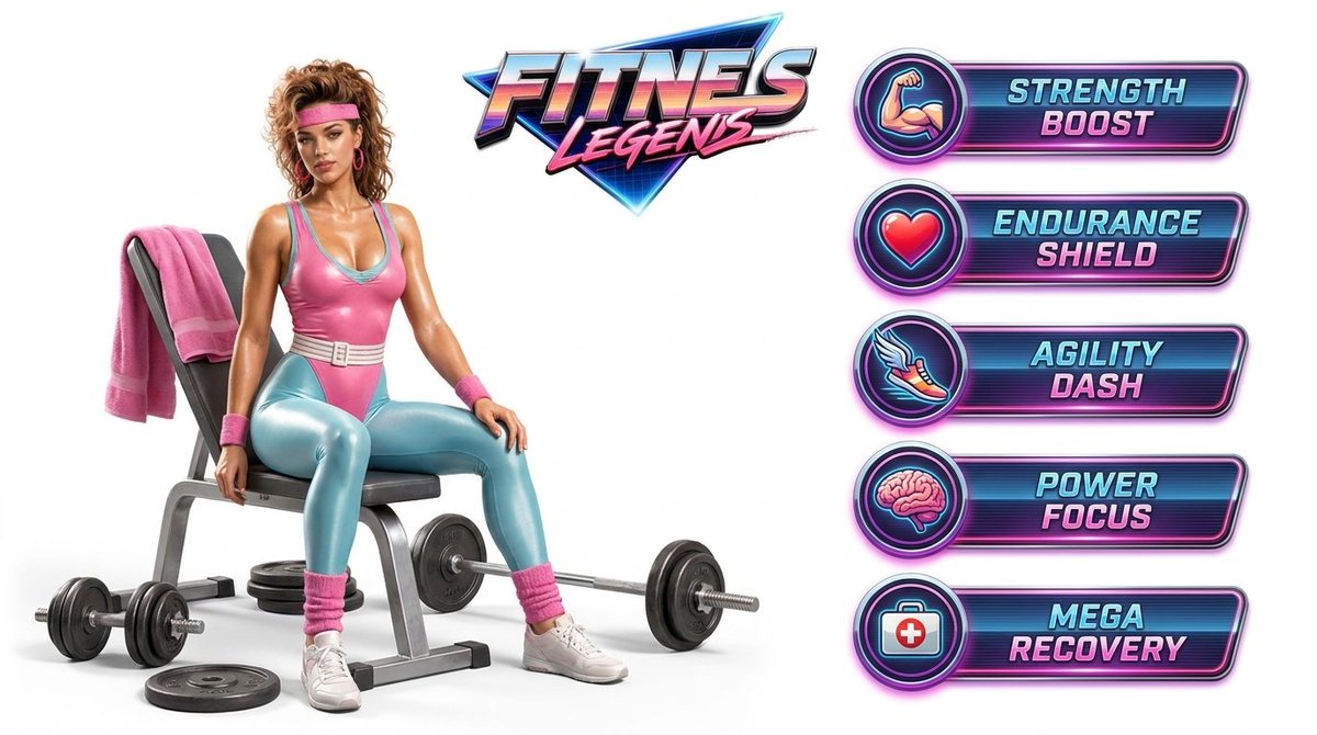 Sample output image for Fitness Game Start Screen UI Render
