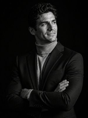 Cinematic Black and White Studio Portrait
