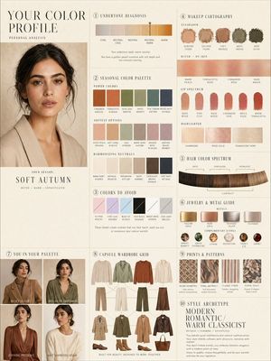 Luxury personal color profile layout