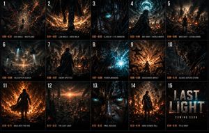 Cinematic 3x3 Storyboard Grid
