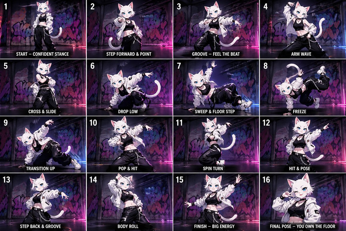 Anime Dance Grid