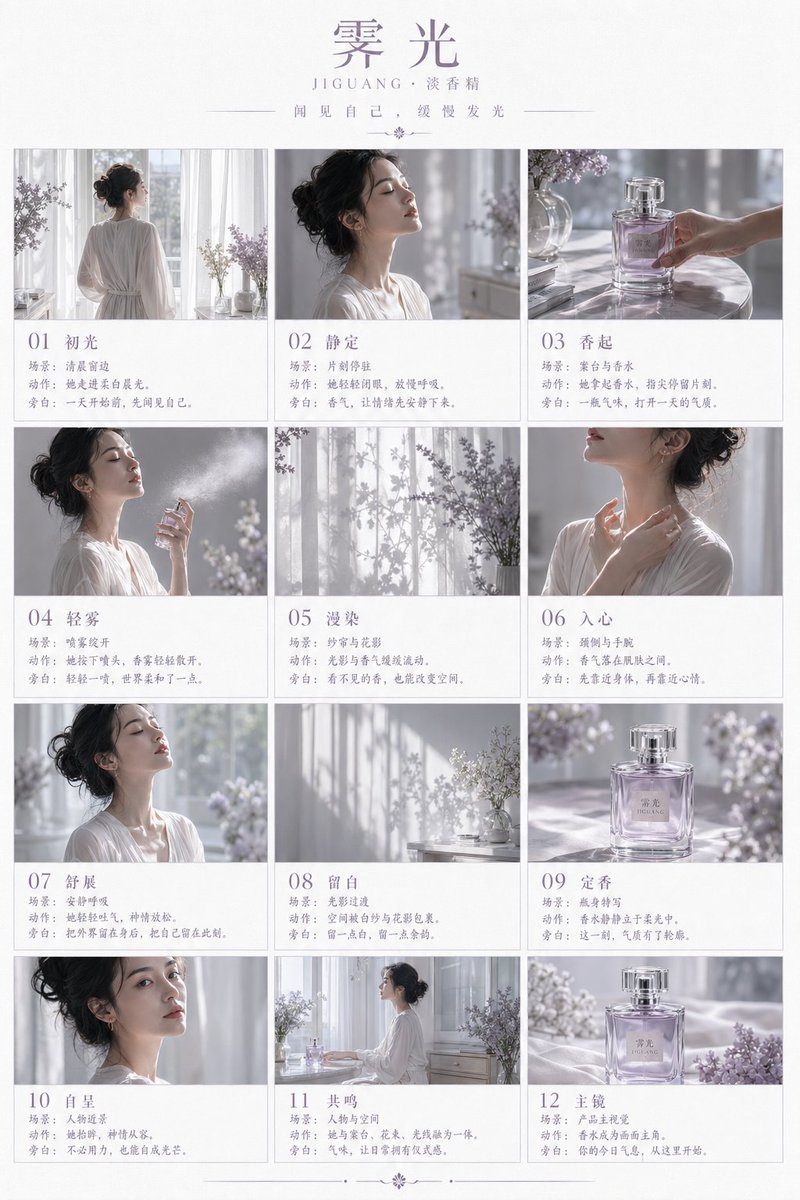 Luxury Perfume Storyboard Poster