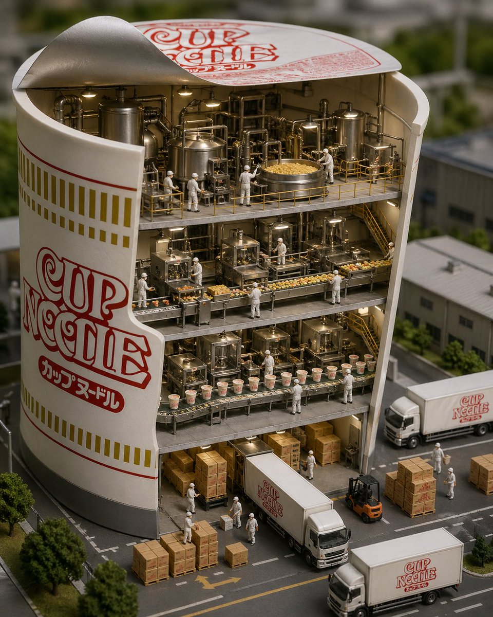 Cup Noodle Factory Cutaway