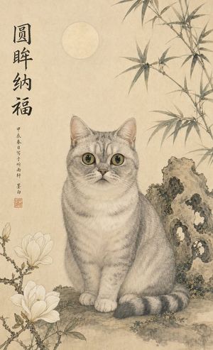 Classical Chinese Pet Portrait