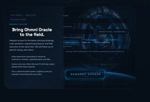 Futuristic Ohmni Access Landing Page