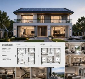 Modern Villa Architecture Presentation Board