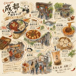 Chengdu Gourmet Walking Map