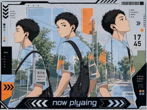 Anime Now Playing School Route Poster