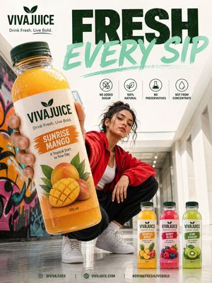 Bold Fresh Juice Ad Poster