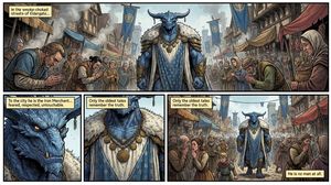 Fantasy Comic Page of Korvax in Eldergate
