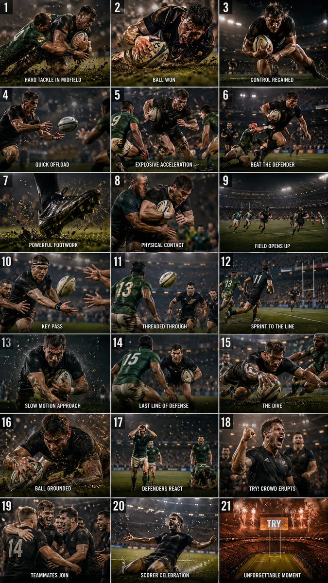 4K Cinematic Rugby Match Video