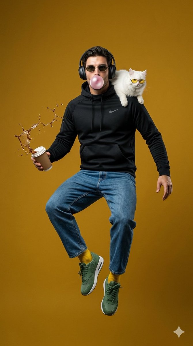 Sample output image for Surreal Jumping Fashion Portrait