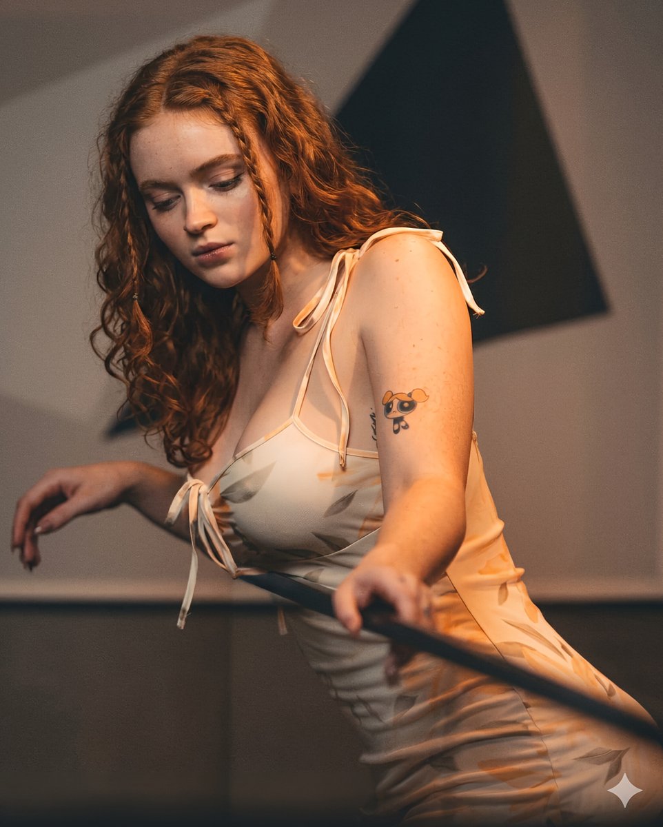 Sample output image for Ethereal Redhead Portrait in Petal Dress