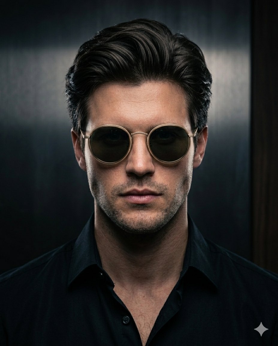 Sample output image for Minimalist Noir Sunglasses Portrait