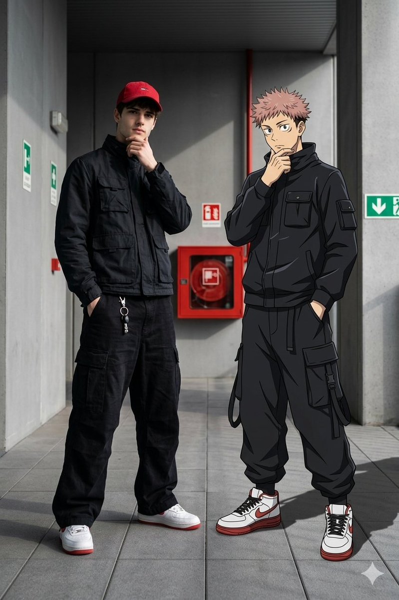 Sample output image for Real-Life and Anime Character Composite