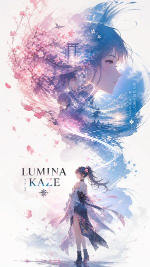 Anime Double-Exposure Poster