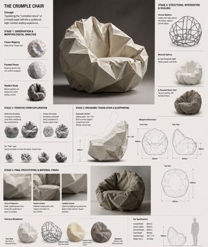 Crumple Paper Furniture Concept Design