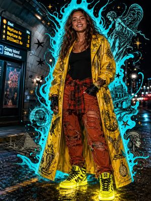Afrofuturist Streetwear Editorial Portrait