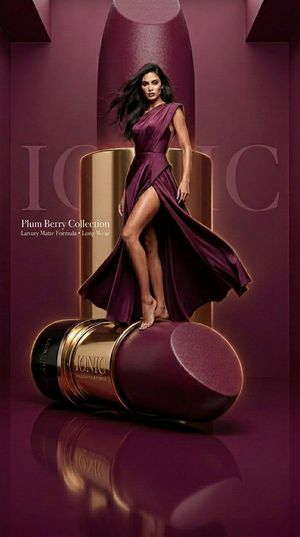 Monochromatic Beauty Lipstick Campaign