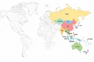 APAC Region Highlighted World Map