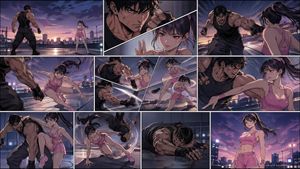 Manhwa Style Fighting Storyboard