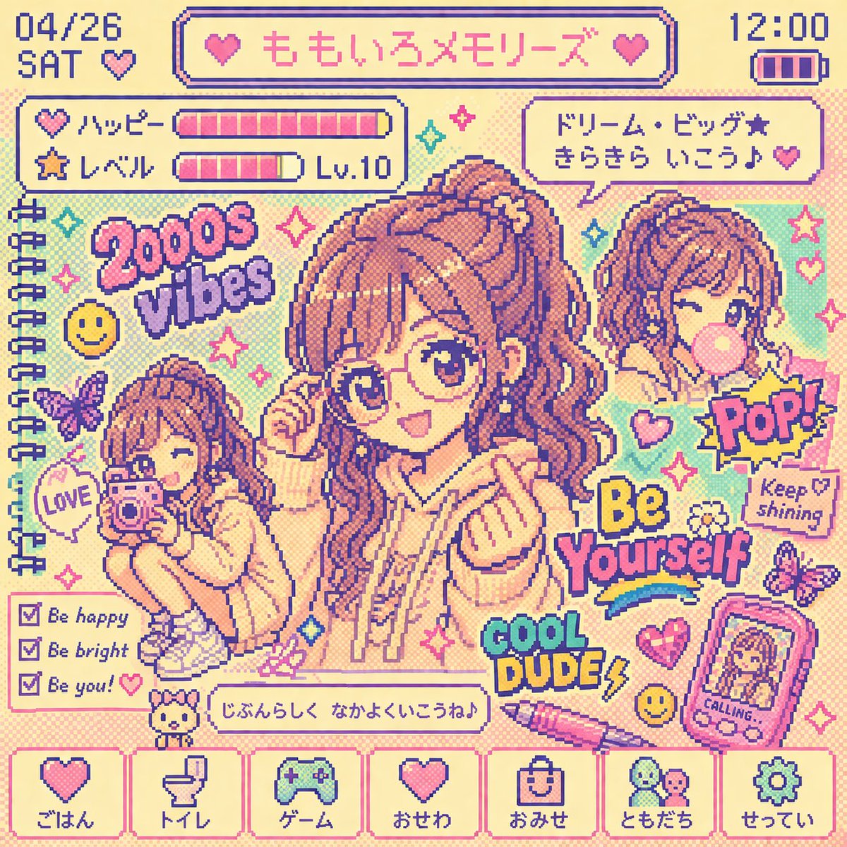 Y2K Tamagotchi LCD Filter 2