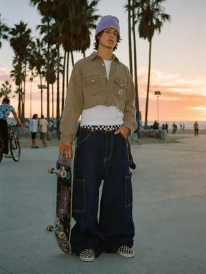 Sunset Skater in Baggy Jeans