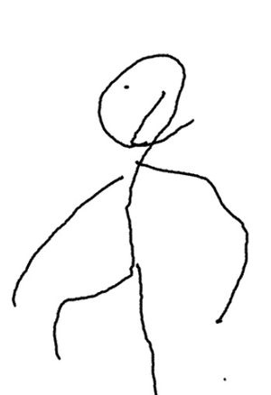Minimal Stick Figure Pose Sketch