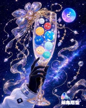Celestial Planet Champagne Fan Art