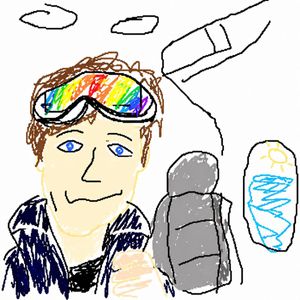 Childlike Rainbow Goggles Doodle