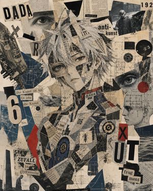 Dada Anime Collage Portrait