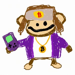 Bitcoin Monkey MS Paint Doodle