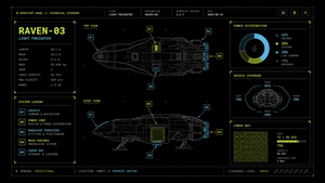 Sci-Fi Light Freighter Schematic HUD